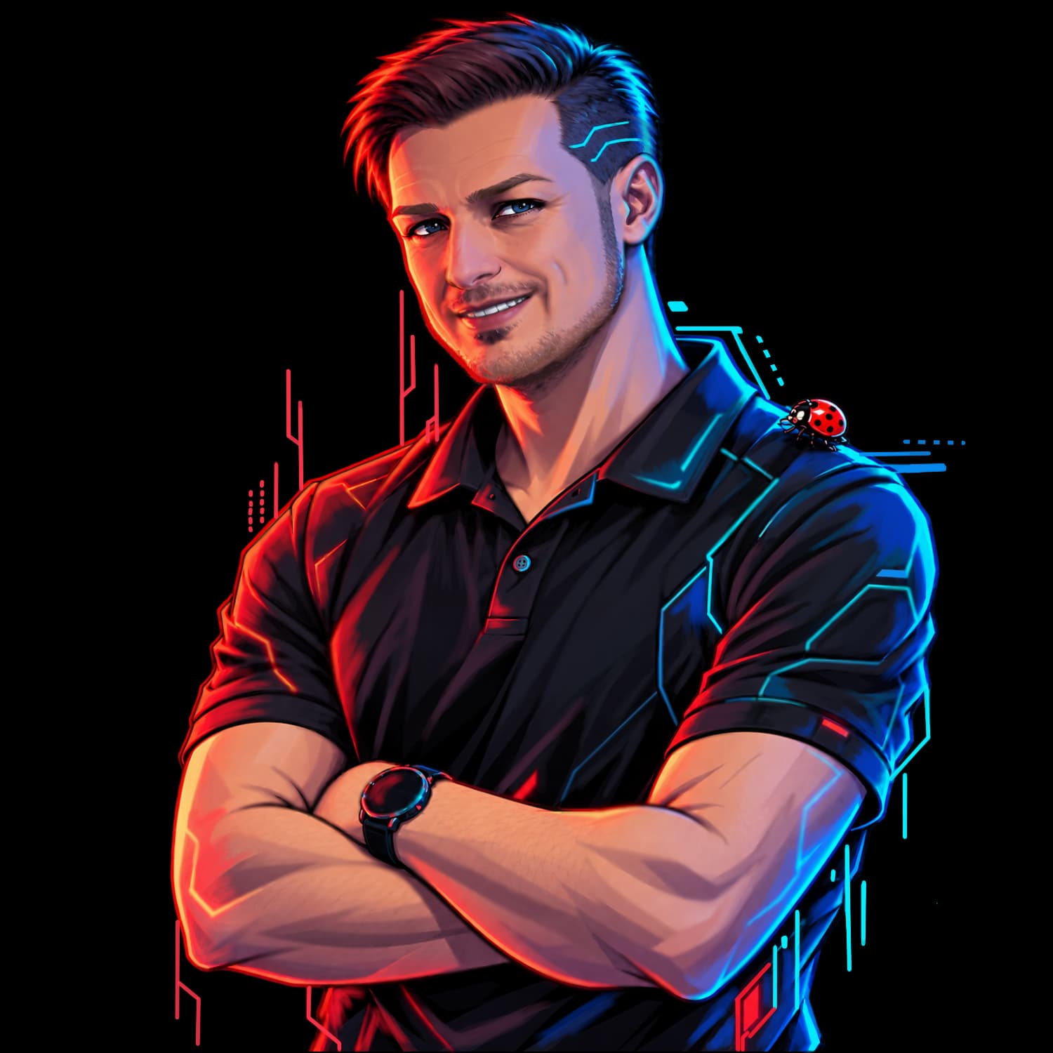 Maximilian Schluer, KI-generiertes Porträt
